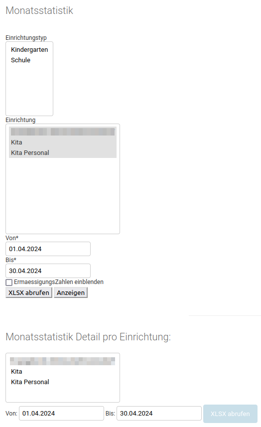 Monatsstatistik